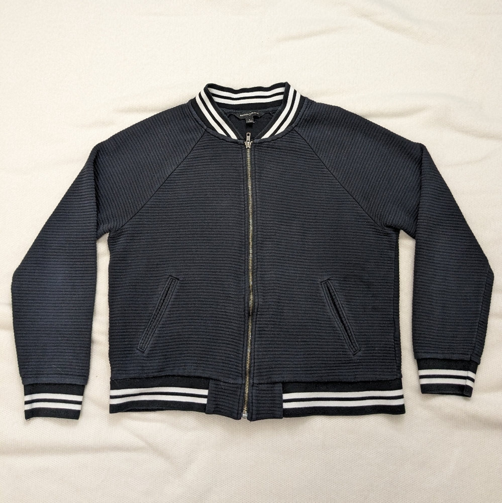 Banana Republic black Knit Bomber Jacket